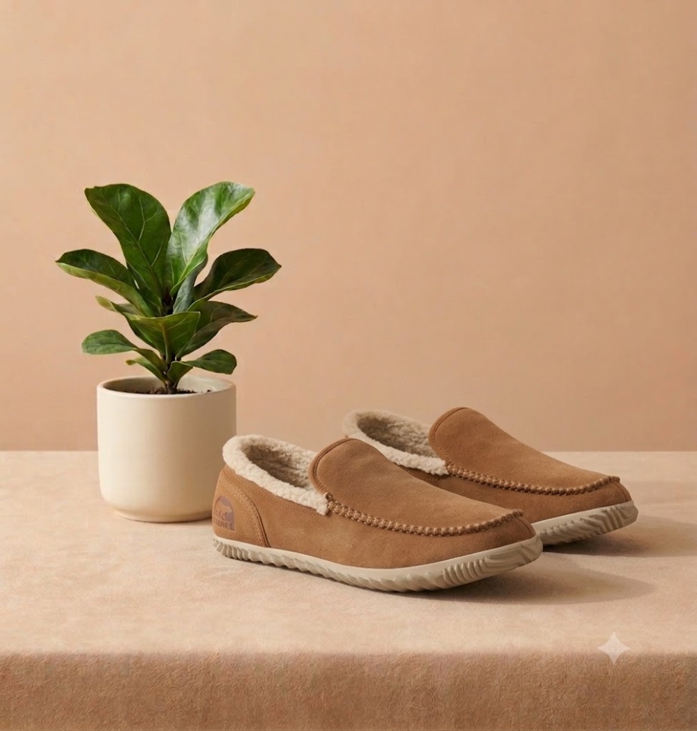 NWT SOREL Men's Dude Moc Slipper - Elk - 8 US